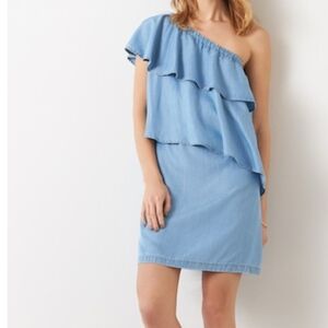 Chelsea One-Shoulder Denim Dress NEW